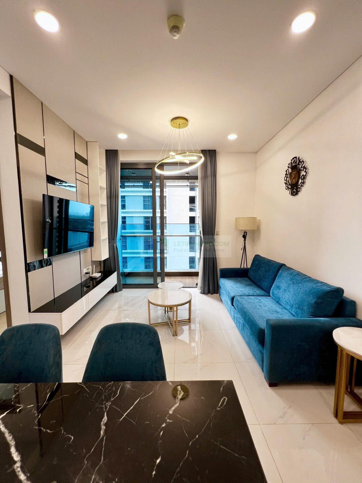 Sunwah Pearl 1PN 54m2 view hồ bơi phòng khách