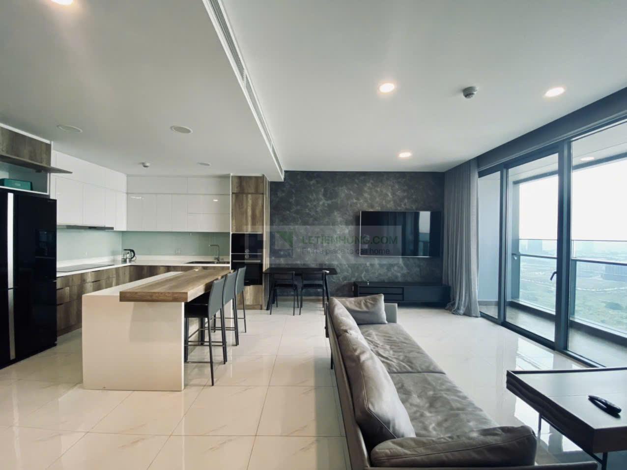 căn hộ Sunwah Pearl 2PN view đẹp - phòng bếp