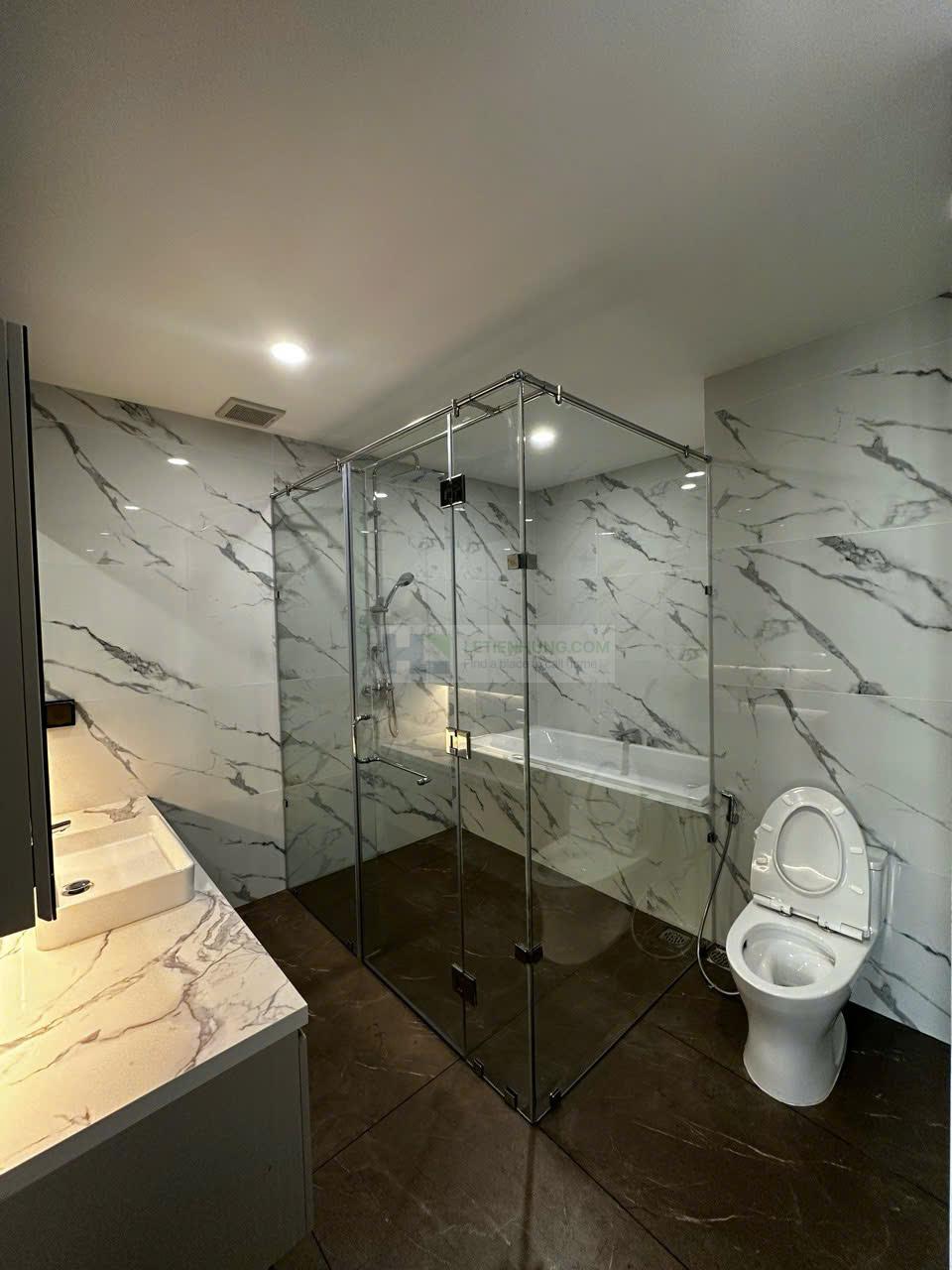 căn hộ Sunwah Pearl 3PN 128m2 layout đẹp nhà vệ sinh sang trọng