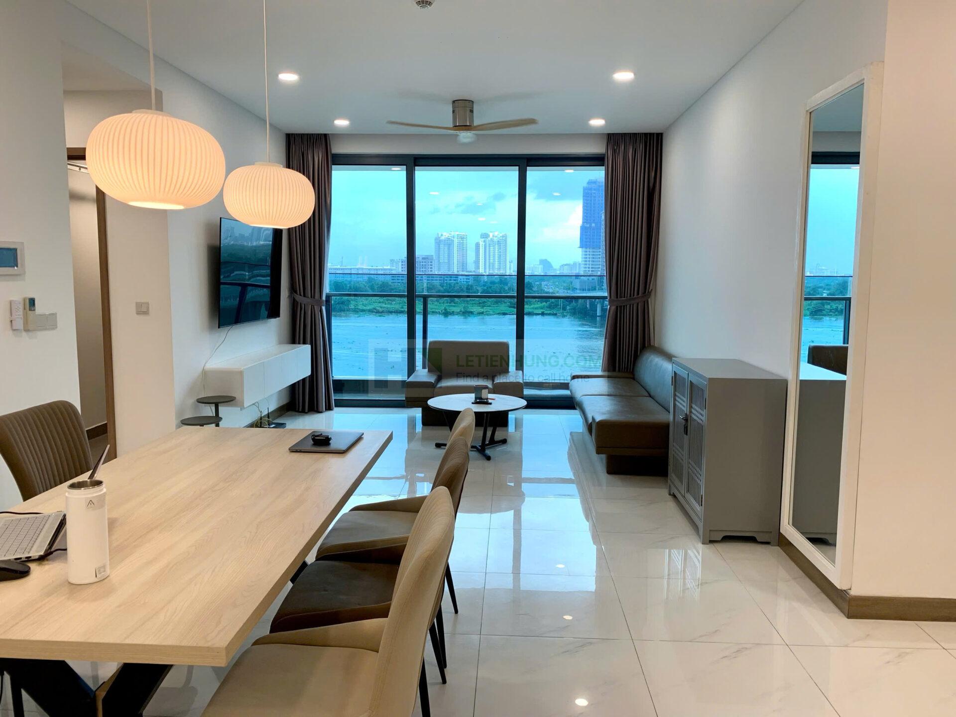 can ho sunwah pearl 3pn 124m2 - phong khach 1